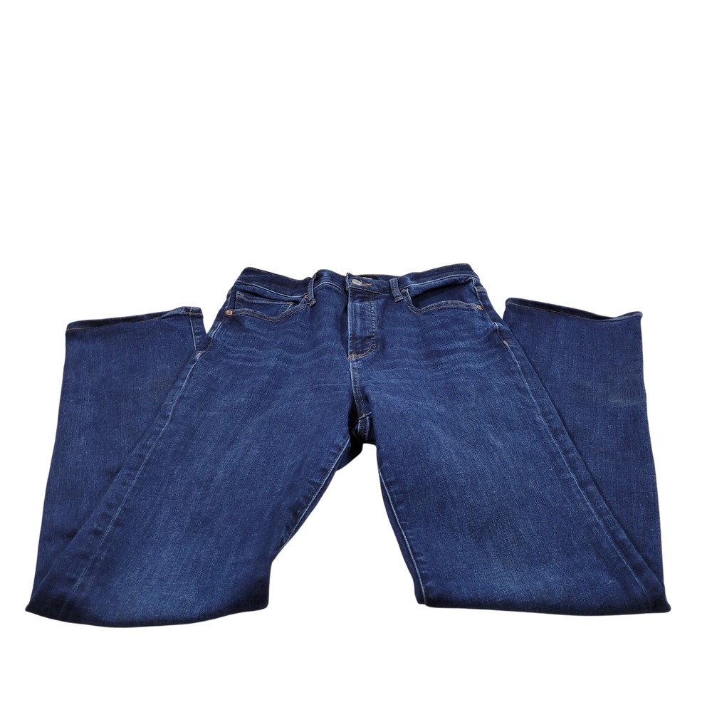 Express Jeans Women 6R Blue Excellent '90s Slim Super High Rise Dark Wash‎ Denim